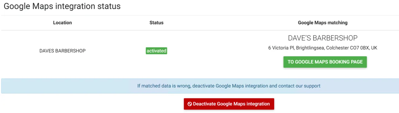 Receive bookings from Google Maps
